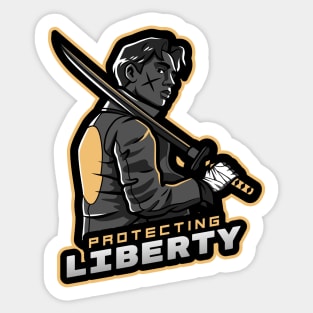 Protecting Liberty - Japanese Sword Sticker